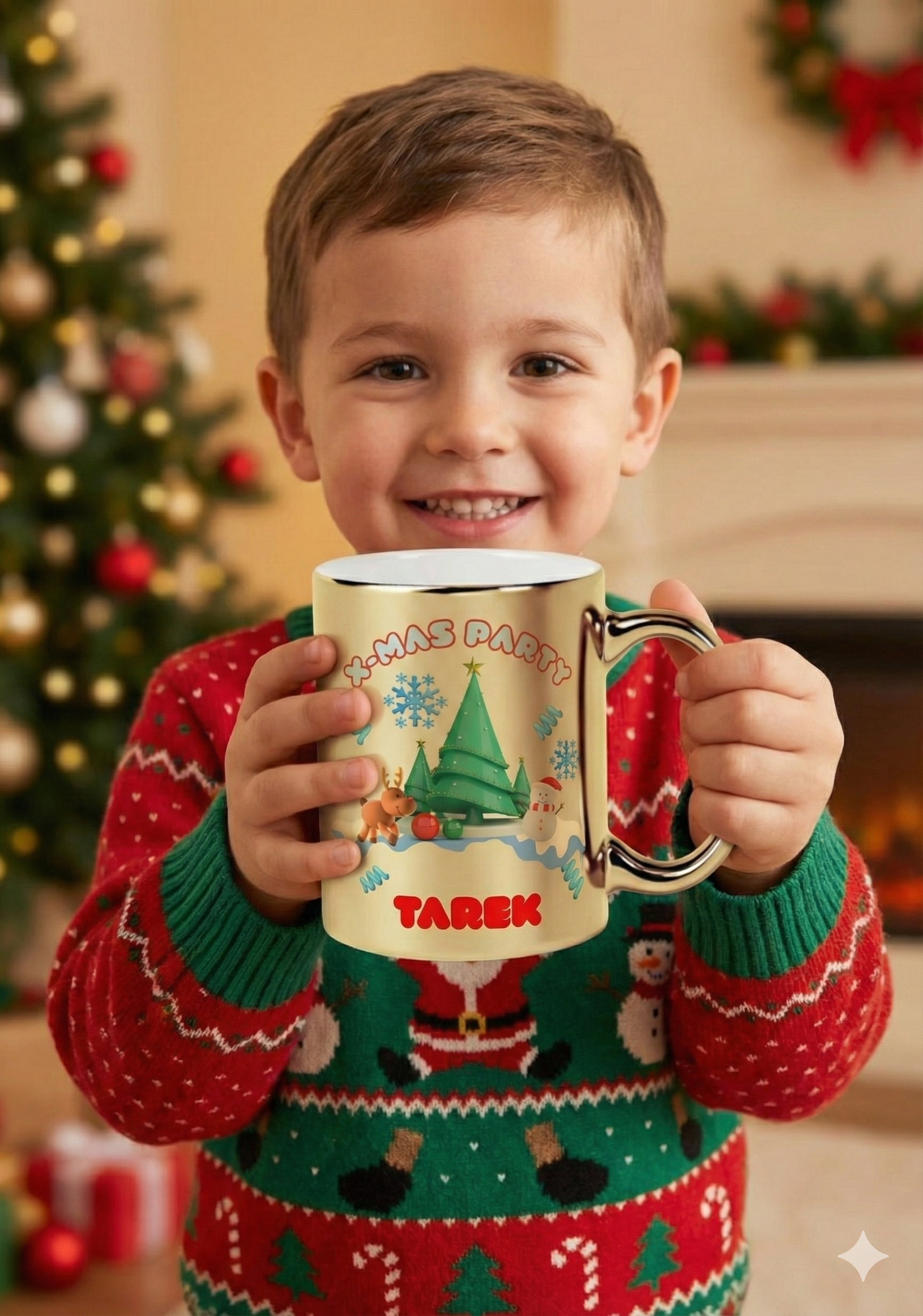 Christmas Mirror Ceramic Mug - Image 2