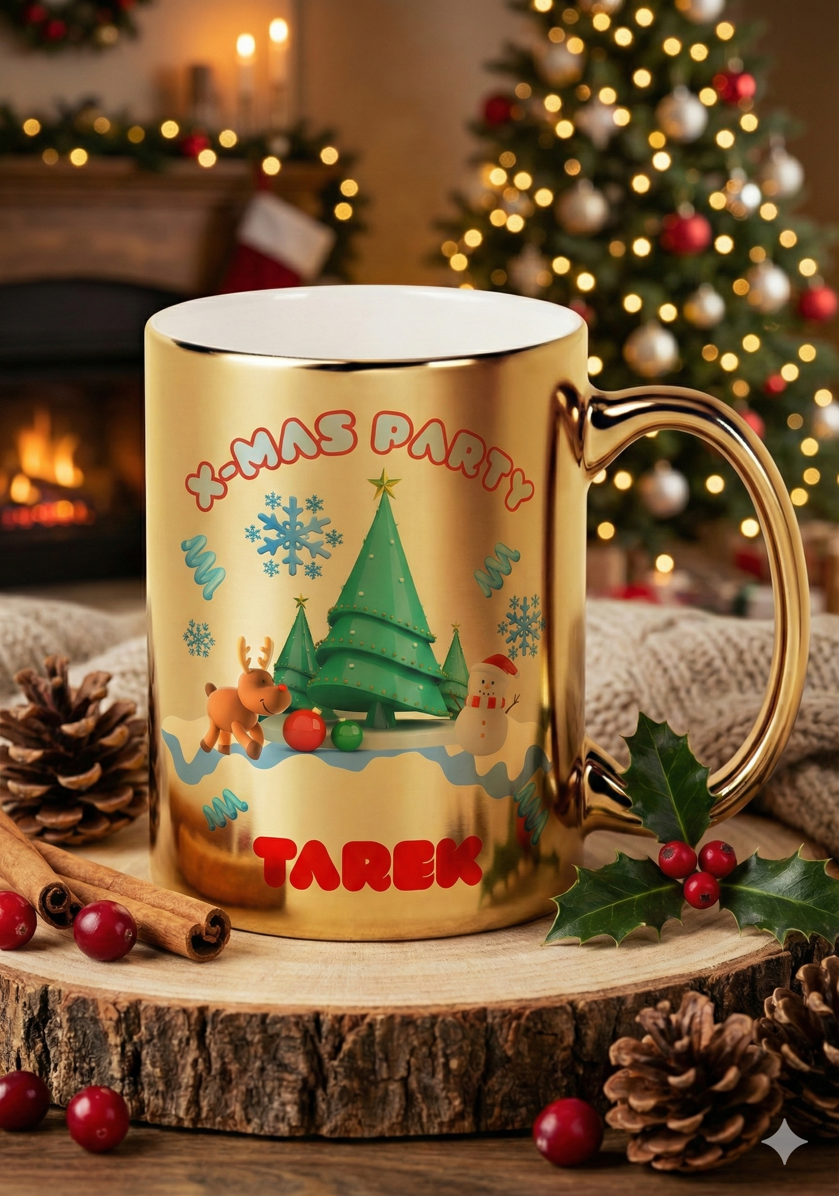 Christmas Mirror Ceramic Mug